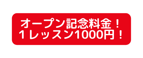 オープン記念料金 １レッスン1000円